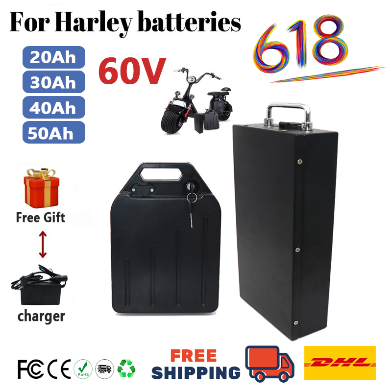 For  HarleyBattery 60V 20Ah 30 - 60V 50Ah Electric Scooter Battery recension och pris