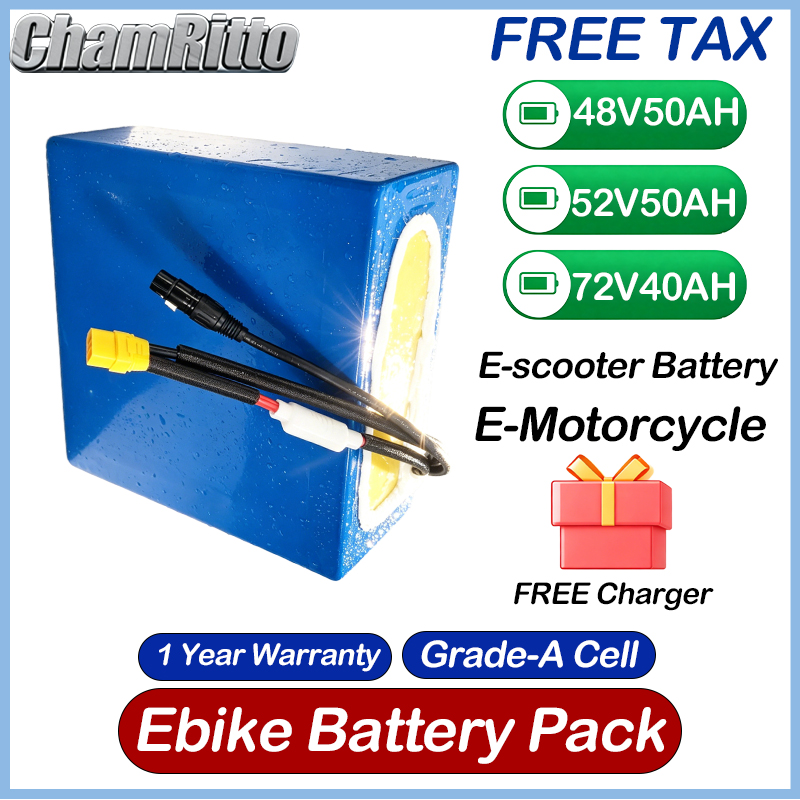 48V 52V 30ah 50ah Electric bik - 60V 50Ah Electric Scooter Battery recension och pris